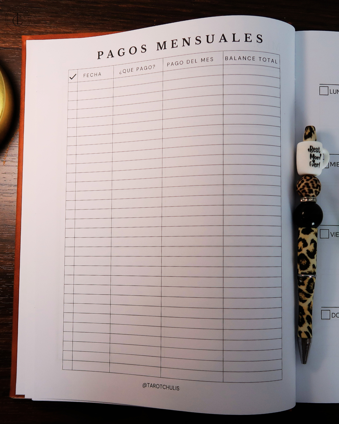 Agenda de manifestation. MI MEJOR VERSION (Spanish version)