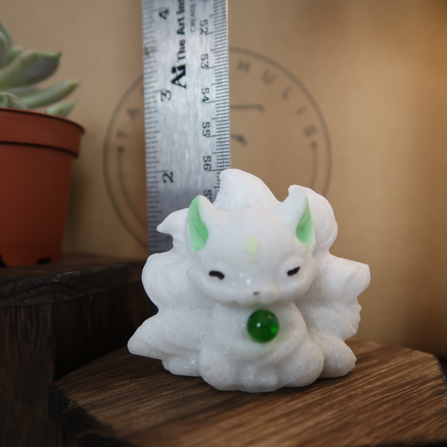 🦊 WHITE JADE: NINE-TAILED FOX (KITSUNE) ✨
