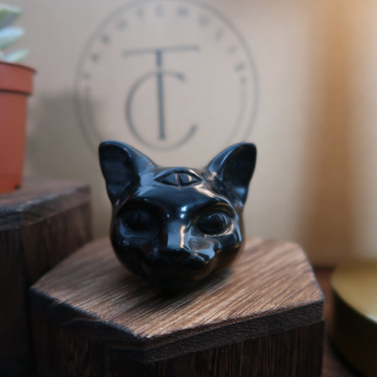 🐈‍⬛ BLACK OBSIDIAN: THIRD EYE CAT ✨