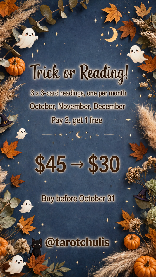 Halloween Special – 3 Card Reading Package (Oct–Dec)